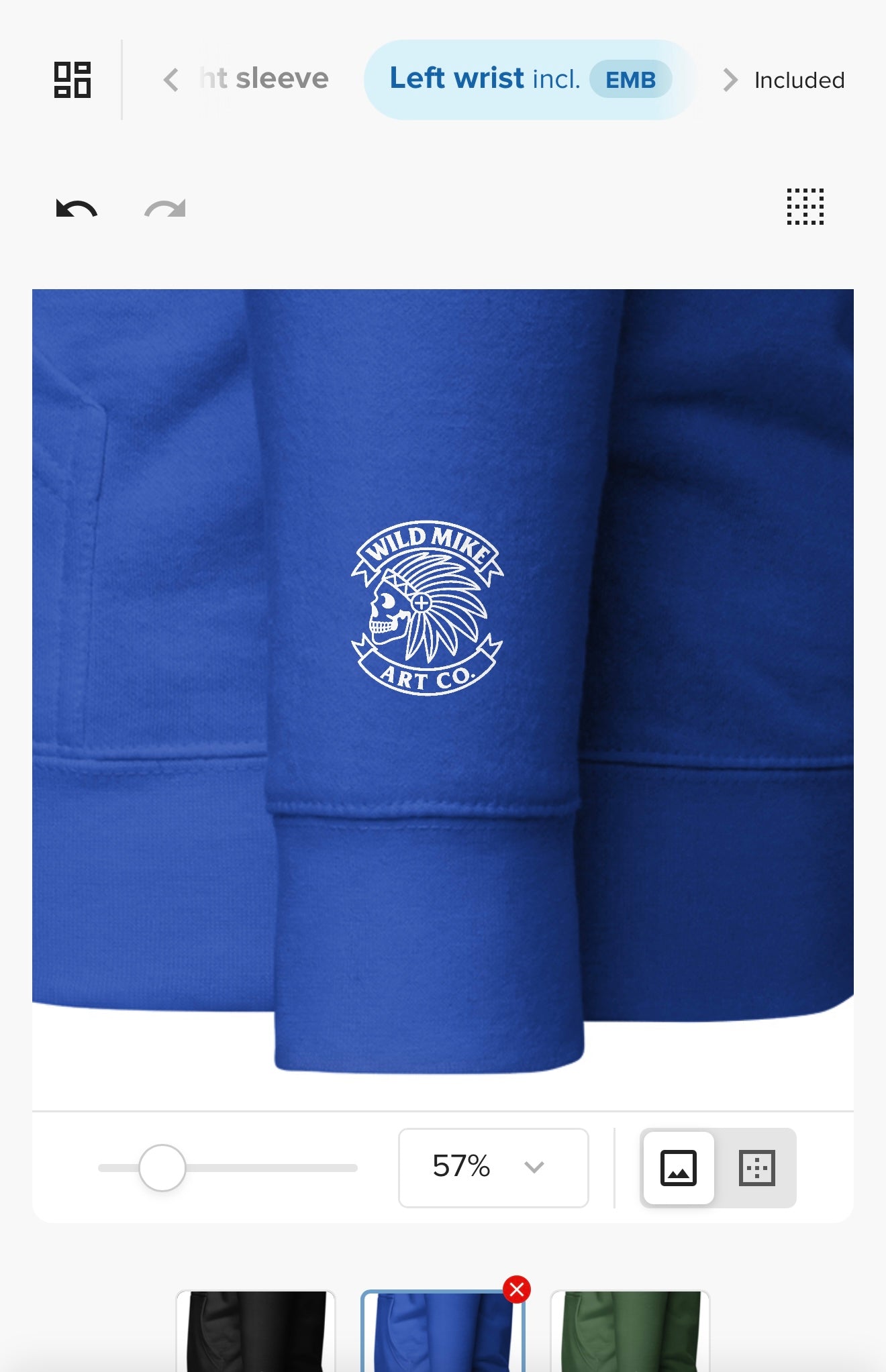 Wild Mike Hoodie + embroidered sleeve
